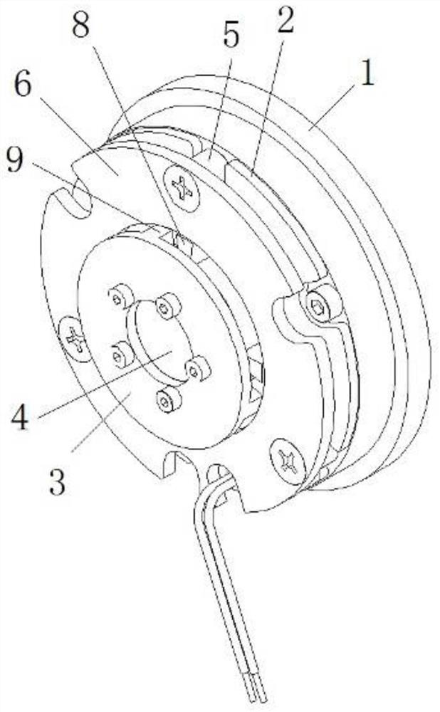 Brake and rotating device with brake