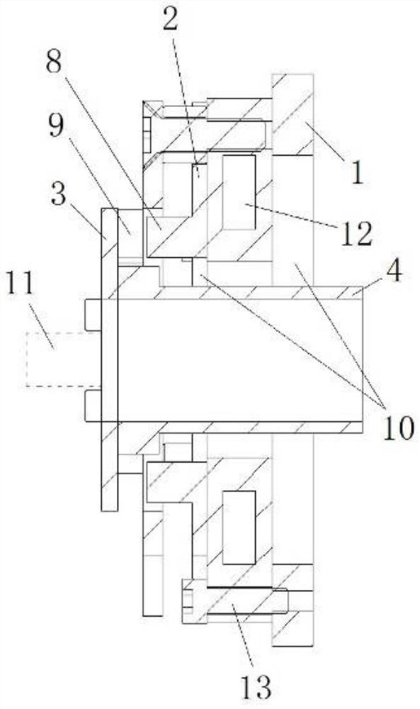 Brake and rotating device with brake