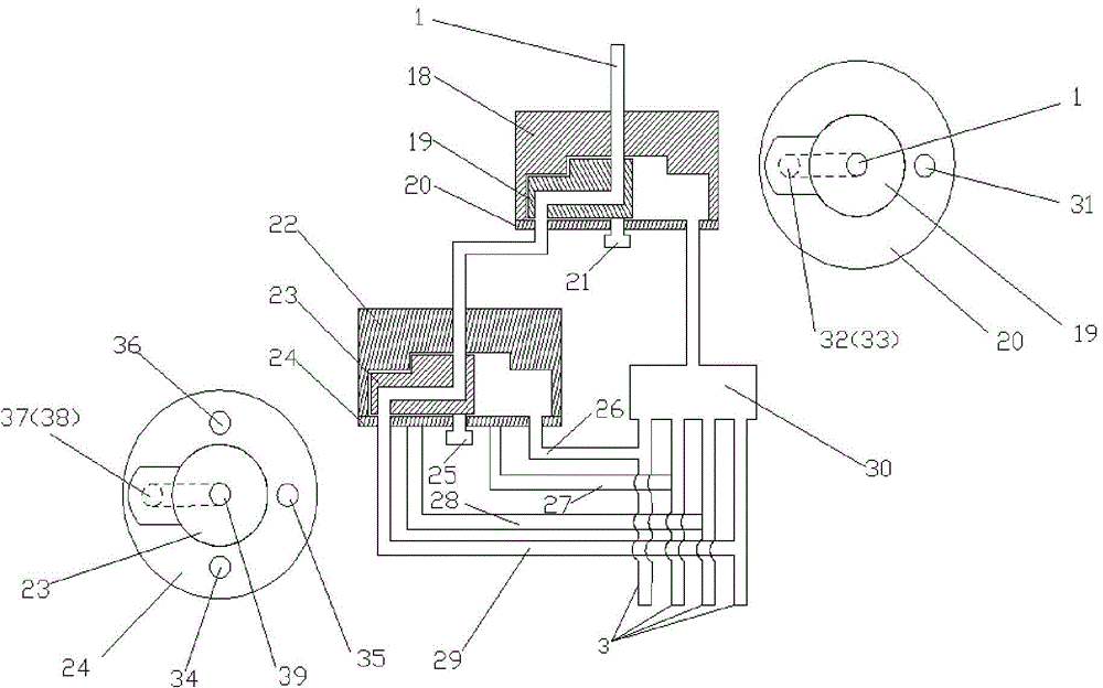 3D printing method and device of large-inclination part and electronic control multifunctional powder distribution device