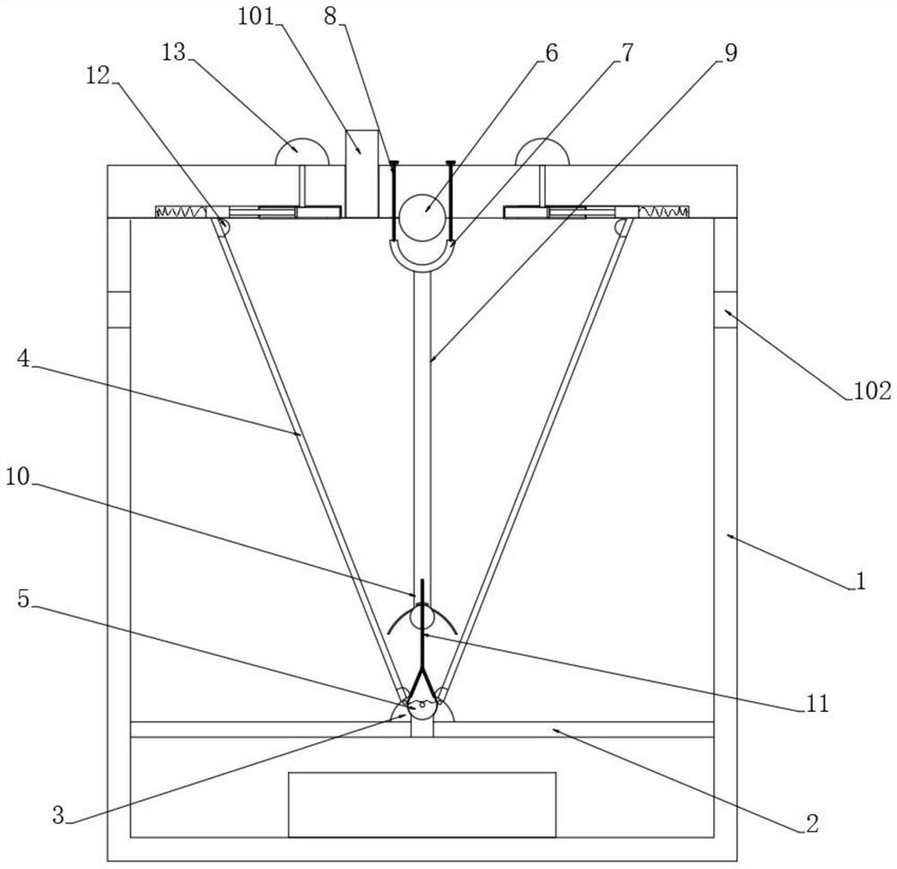 Self-shaking falling-off cleaning type filtering device for waste gas and dust treatment