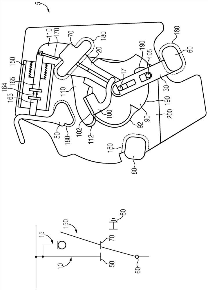 Optimised three-position switch