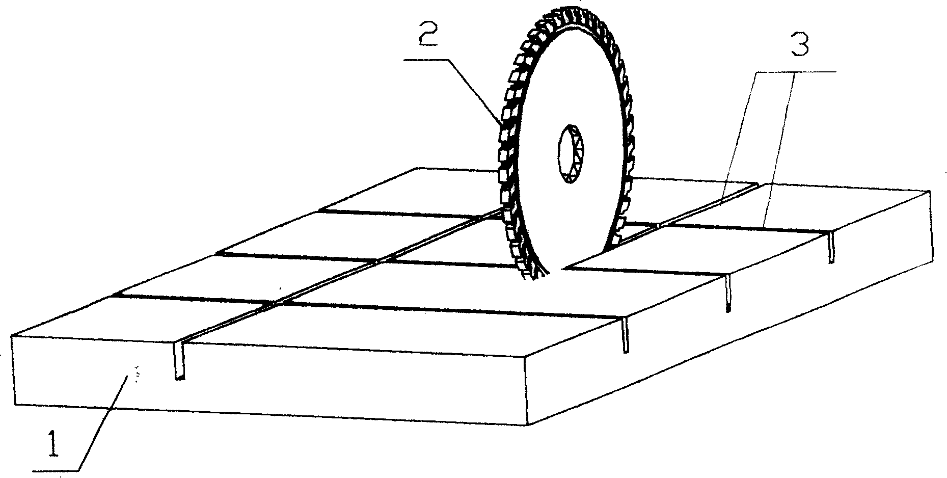 Method for cutting ultrathin dimension stone in large specification by using small circular saw blade