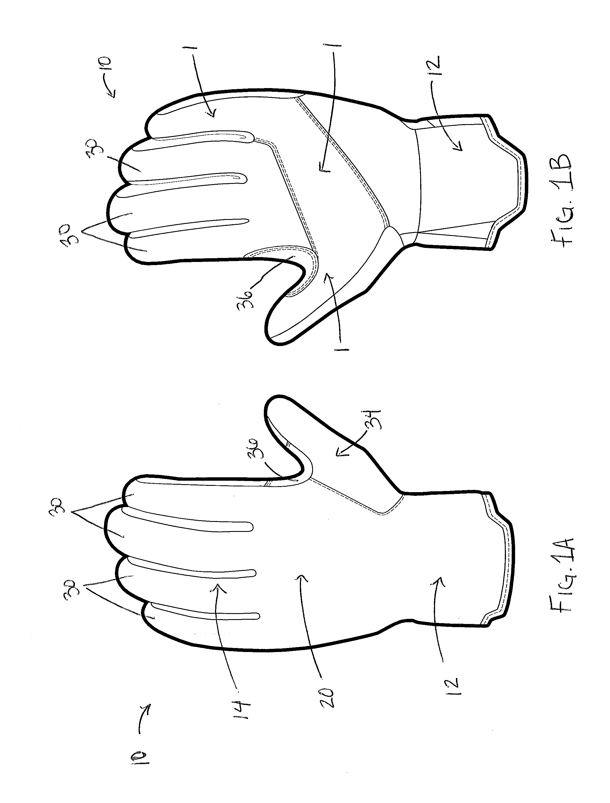 Glove with palm hammock