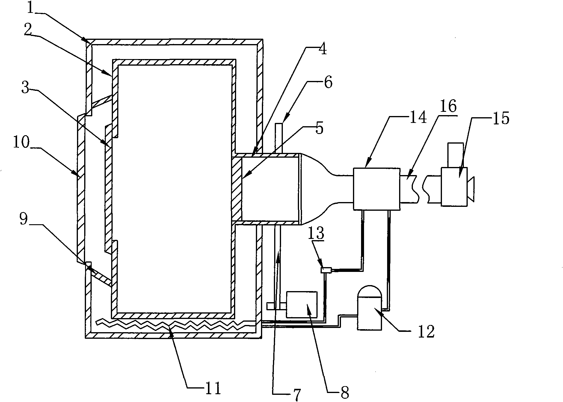 Negative pressure type heat pump clothes dryer