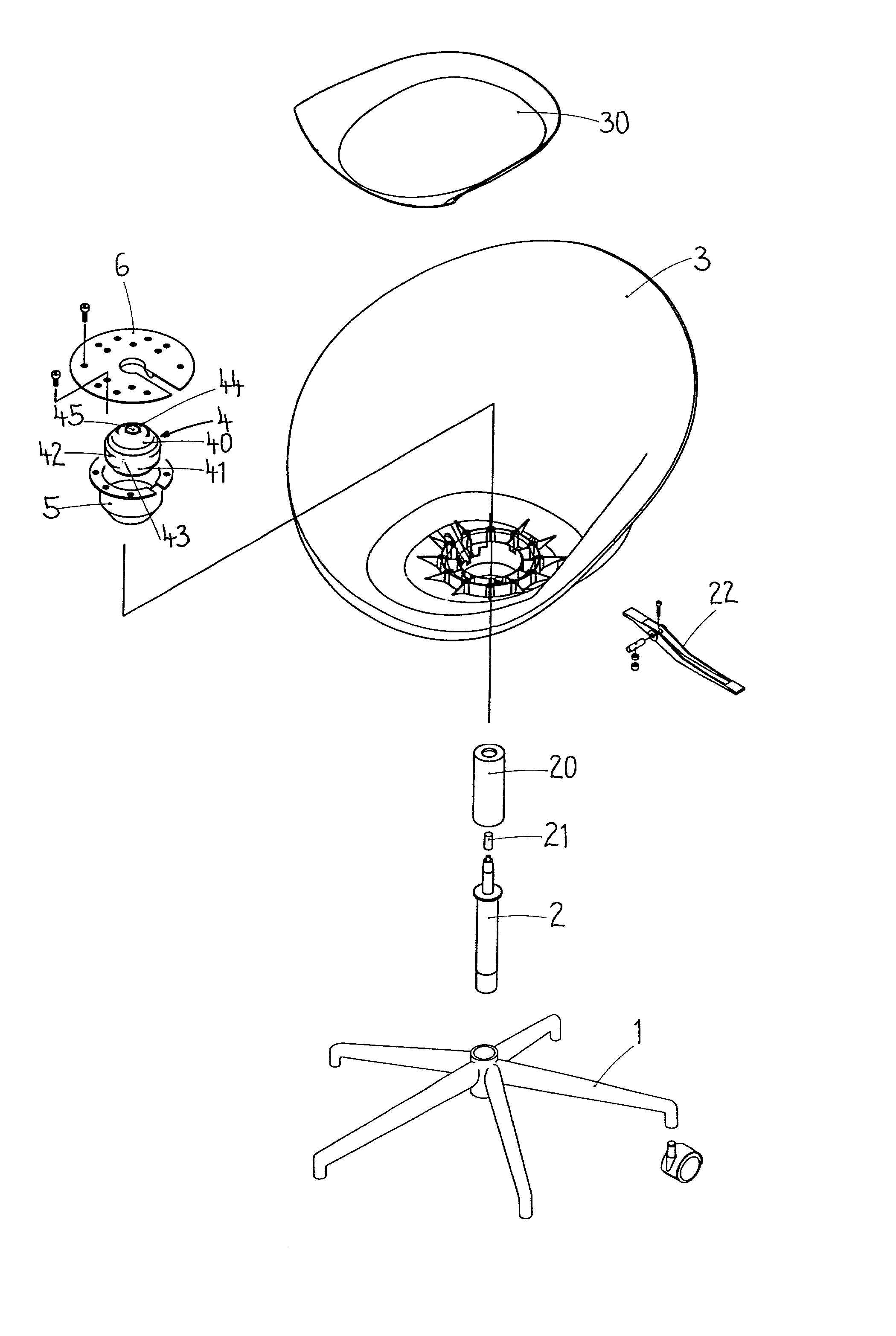 Arrangement for bearing for a seat