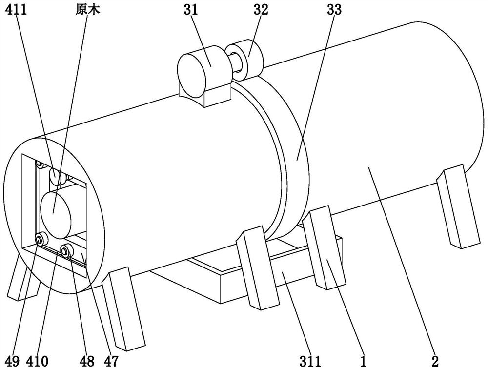 Solid wood raw material processing device