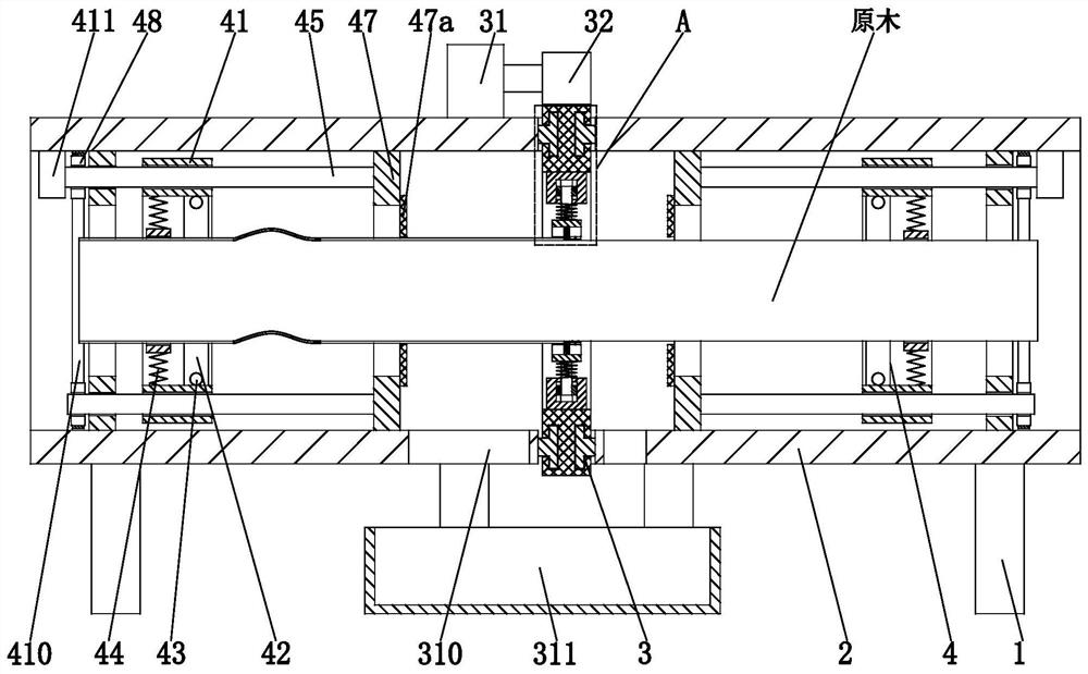 Solid wood raw material processing device