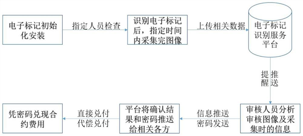 A method of obtaining real-time images of the location of the electronic mark