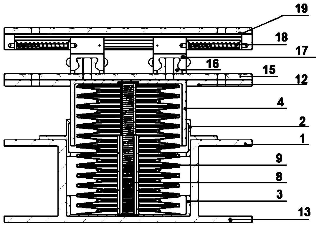 Linear guide rail-bearing type motion decoupling three-dimensional vibration isolation support