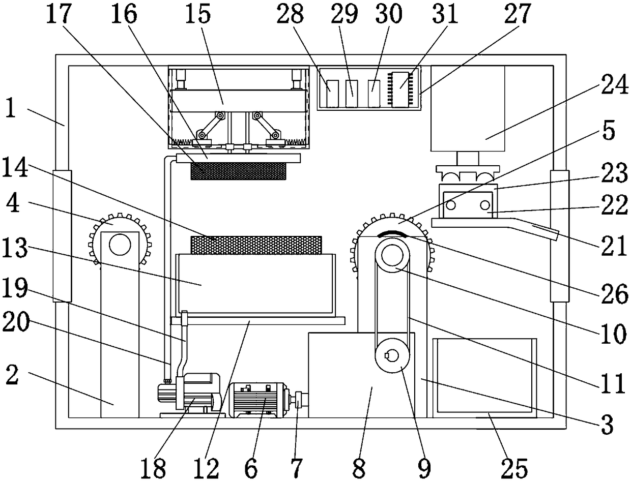 Oiling and cutting-off device for chain