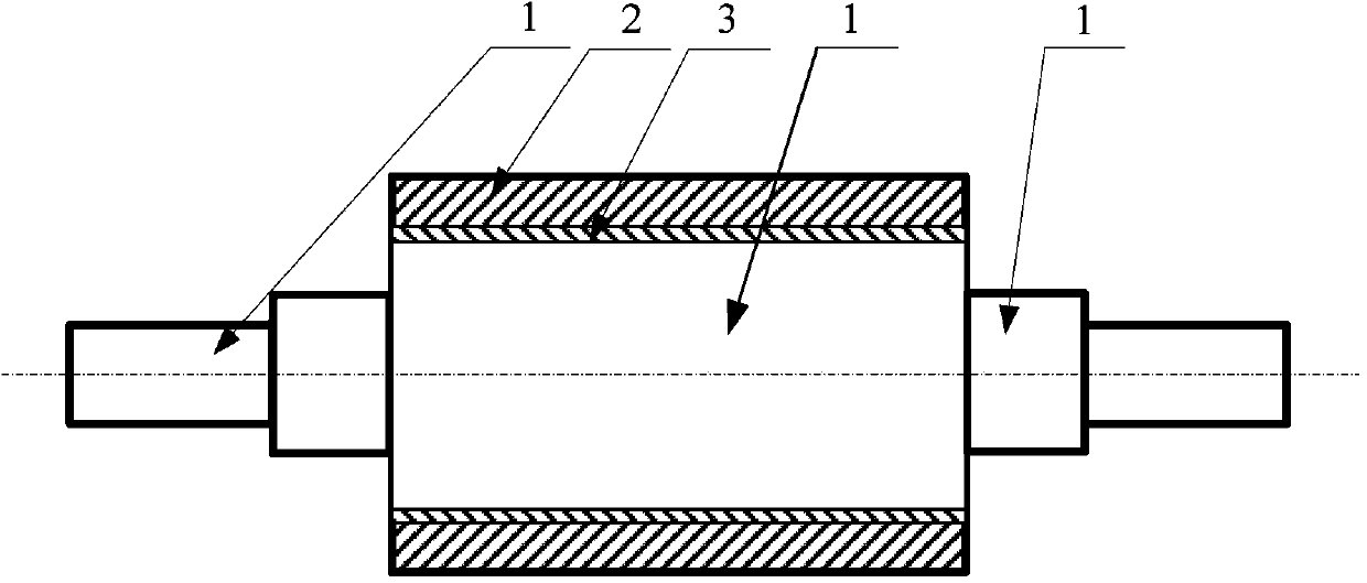 Overlaying repair method for worn roller