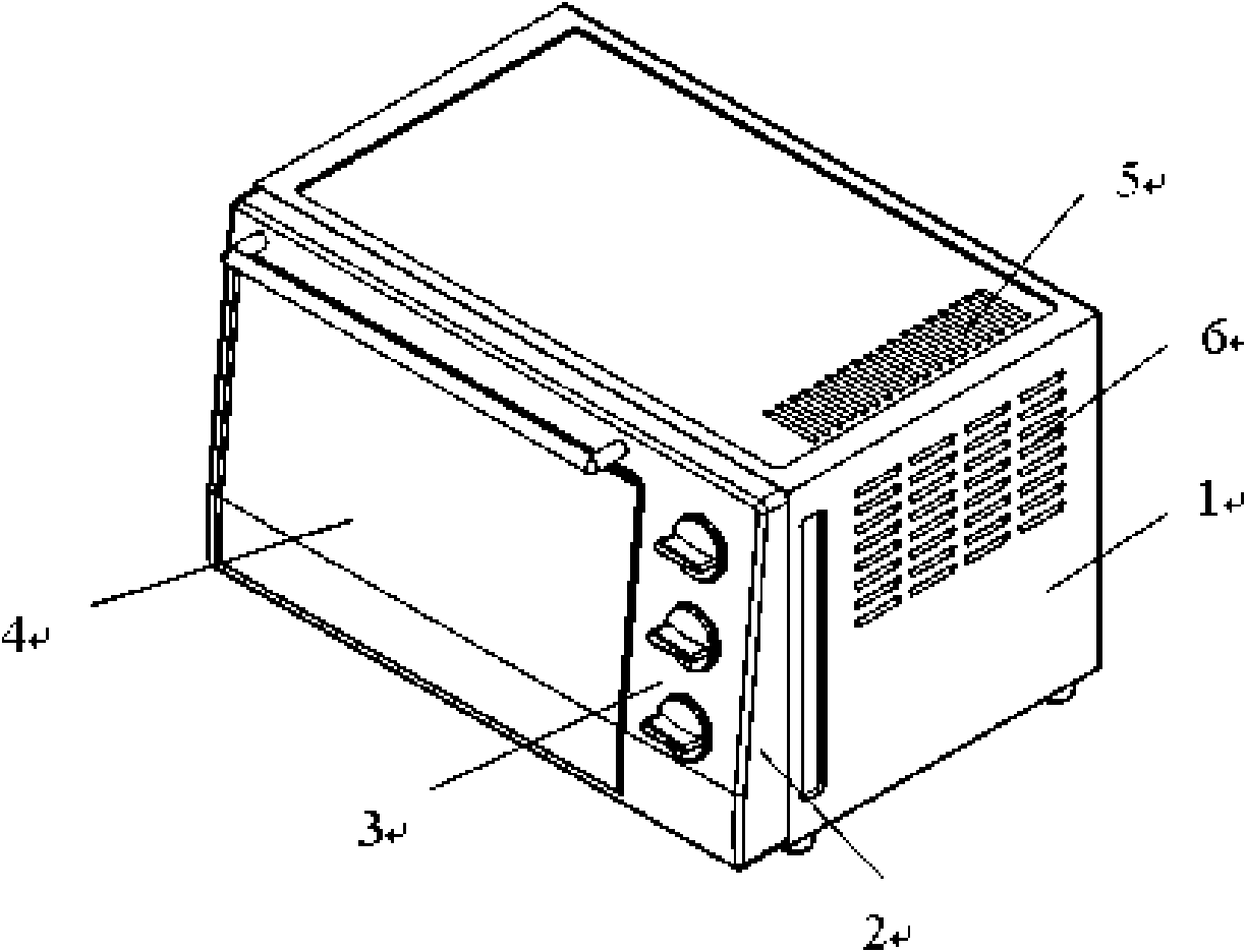 Electric oven with oily fume removal device