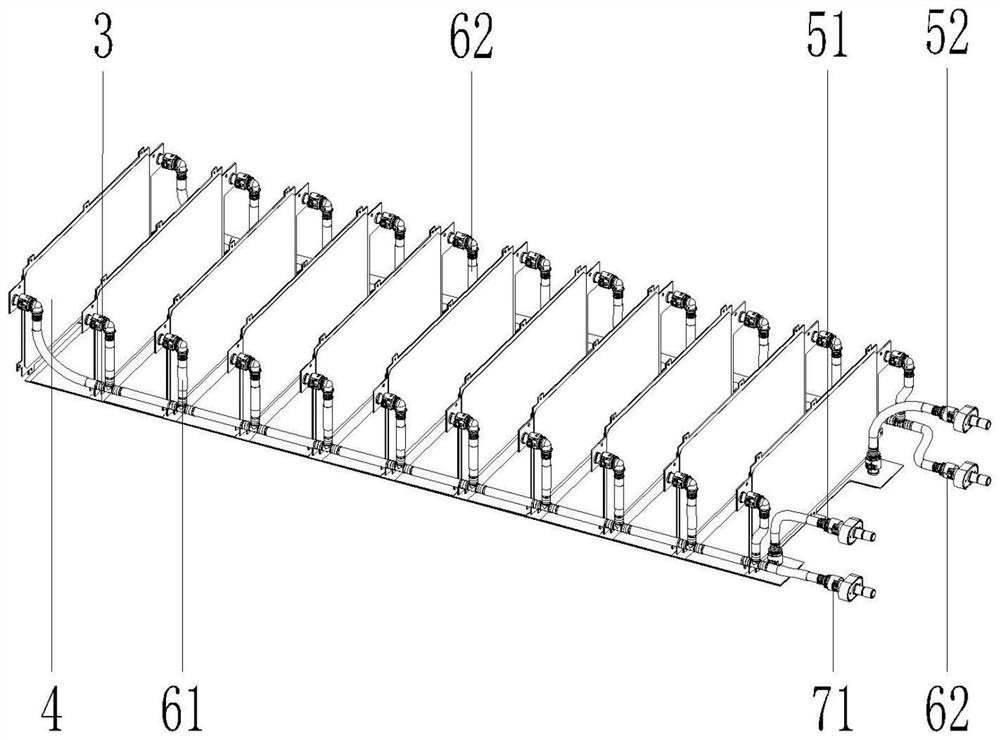 Soft package battery system with liquid cooling