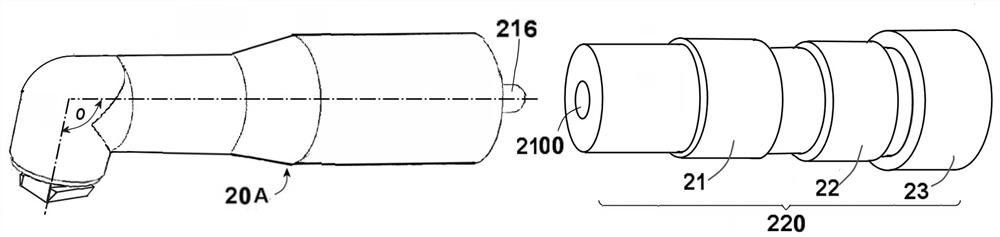 Swinging corner and application thereof in tooth surface polishing and bleaching device