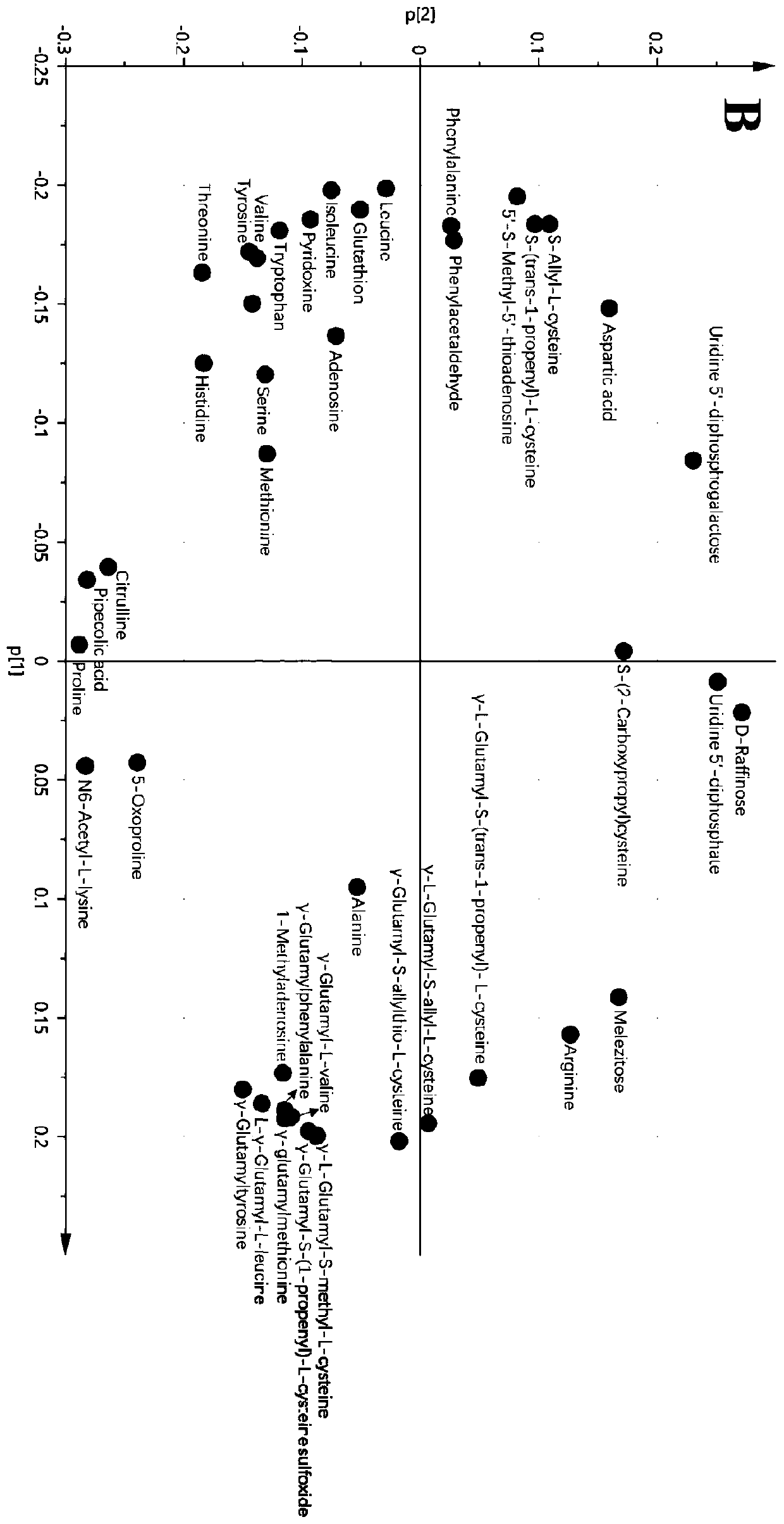 Metabonomics analysis method for garlic bulb components in different growth stages