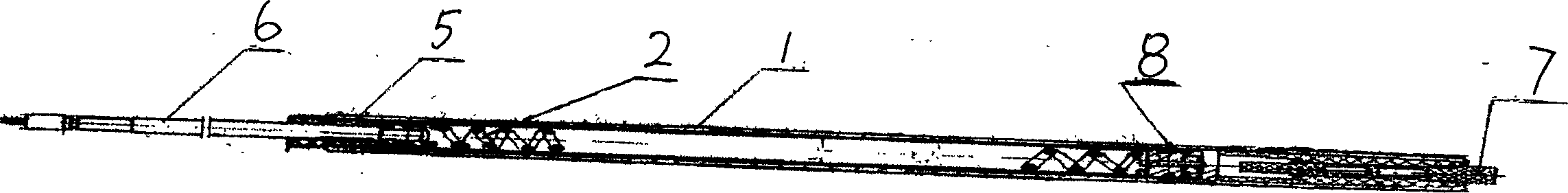 Internal-auxiliary-extending spring hydraulic buffer knee-joint hinge