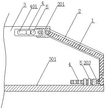 Adjustable expansion trunk support mechanism