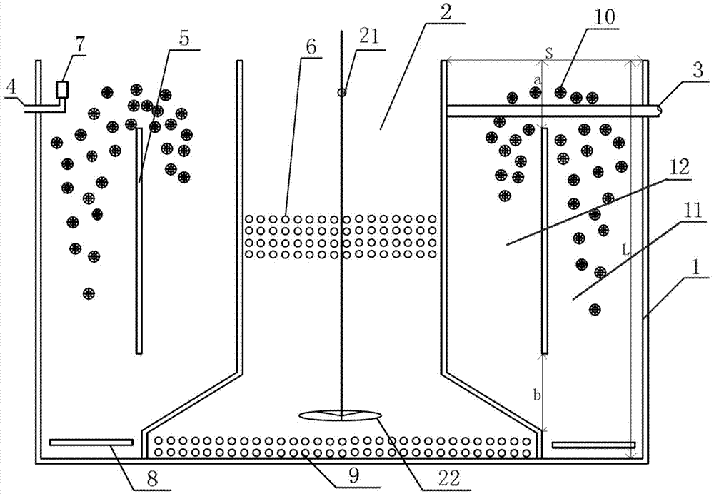 Sewage treatment device for secondary circulation and application method thereof