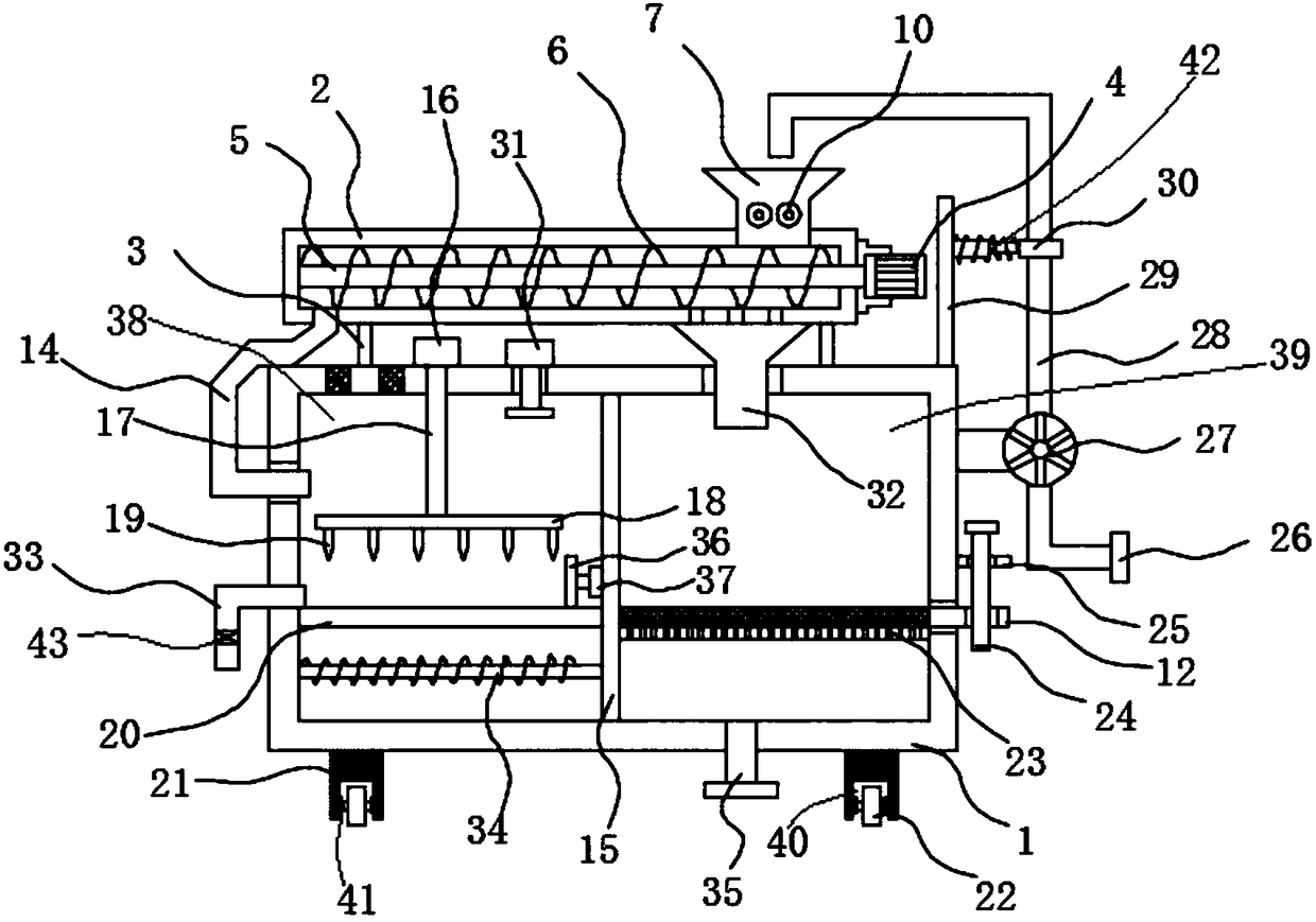 Device for separating moisture in sludge