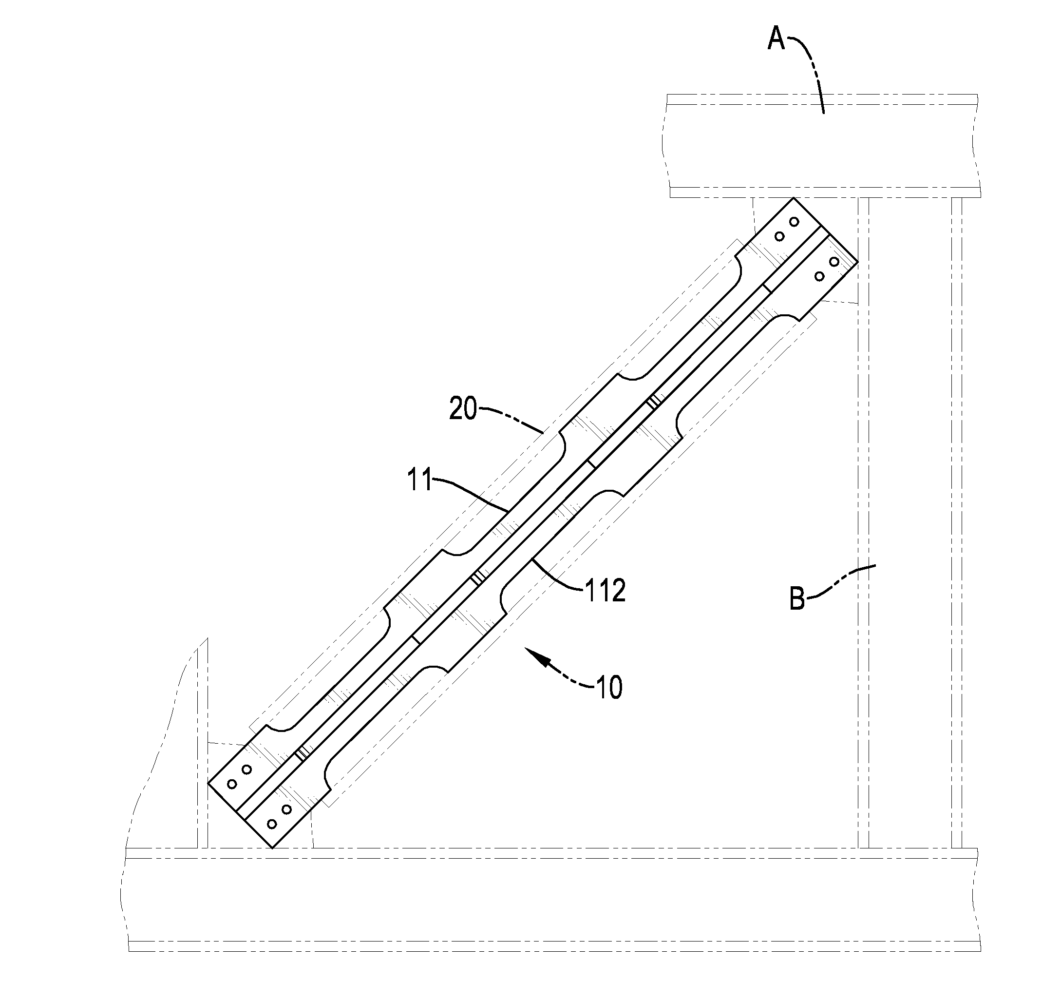 Shock-absorbing tie brace