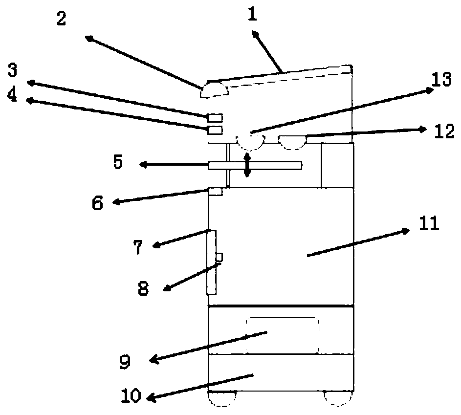 Multifunctional office robot and main machine system thereof