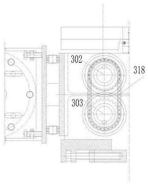 Three-dimensional centered steel single guide rail double screw rod attached scaffolding special lifting anti-fall machine