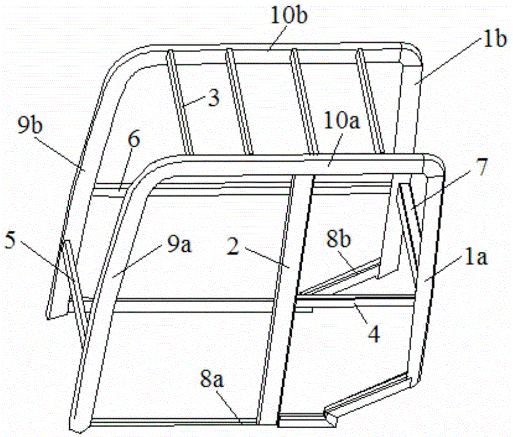 Engineering machine cab body framework, manufacturing method, cab and engineering machine