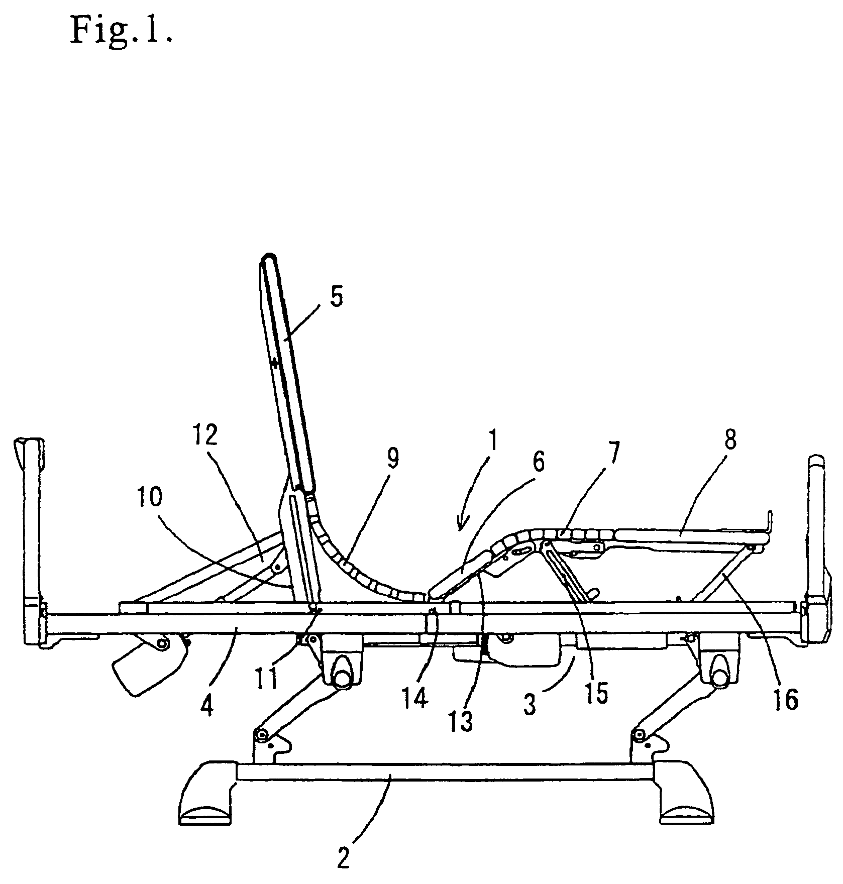 Bendable bottom member for bed