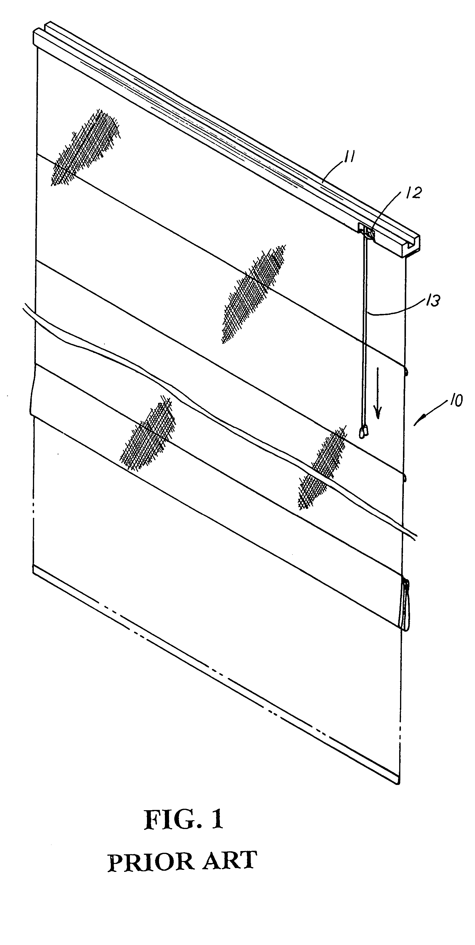 Cordless blind structure