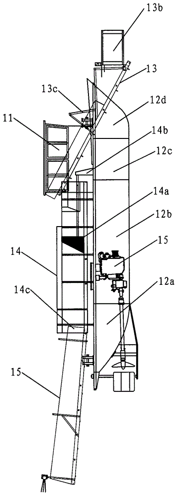 Full-automatic water floating garbage and aquatic plant salvage compression ship