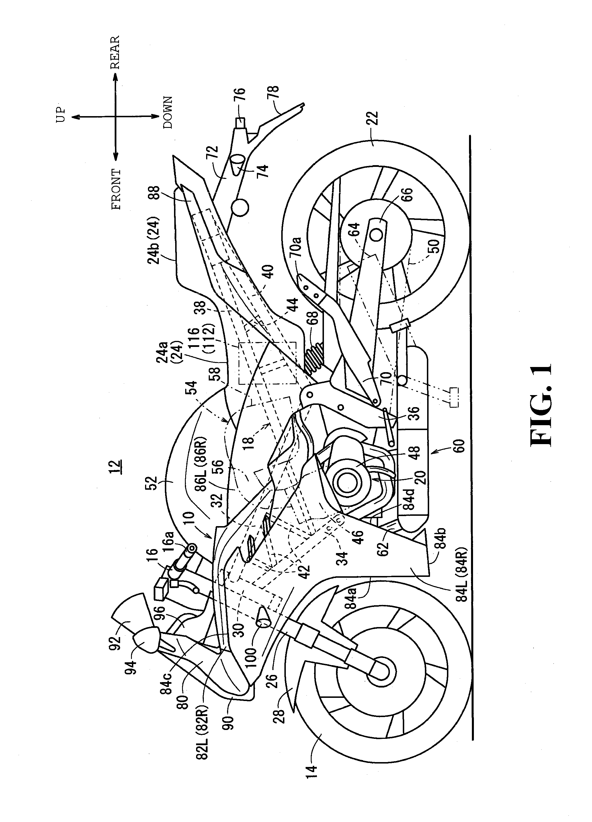 Cowled vehicle