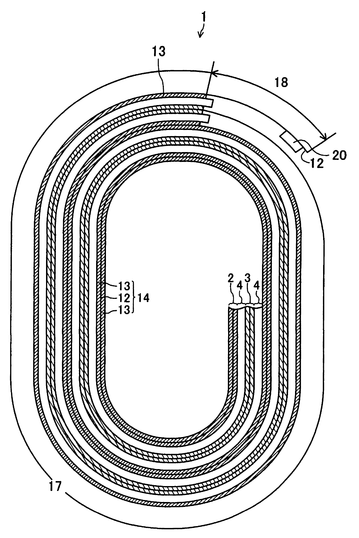 Positive electrode plate for nonaqueous battery, electrode group for nonaqueous battery and method for producing same, and rectangular nonaqueous secondary battery and method for manufacturing same