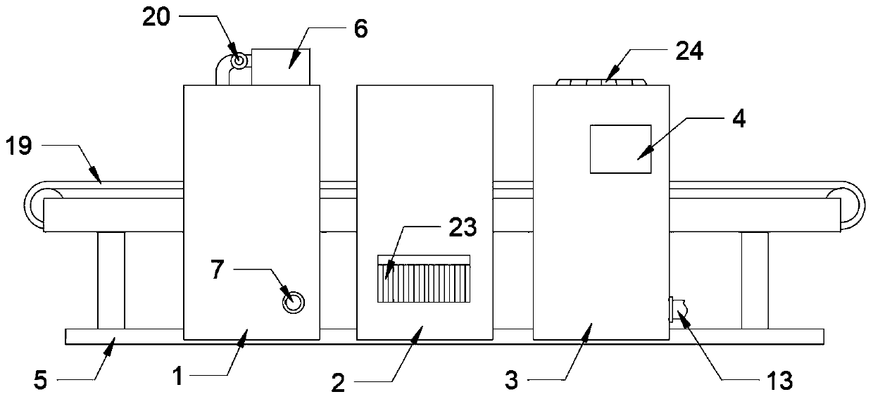 Line for automatically coating television shell by industrial robot