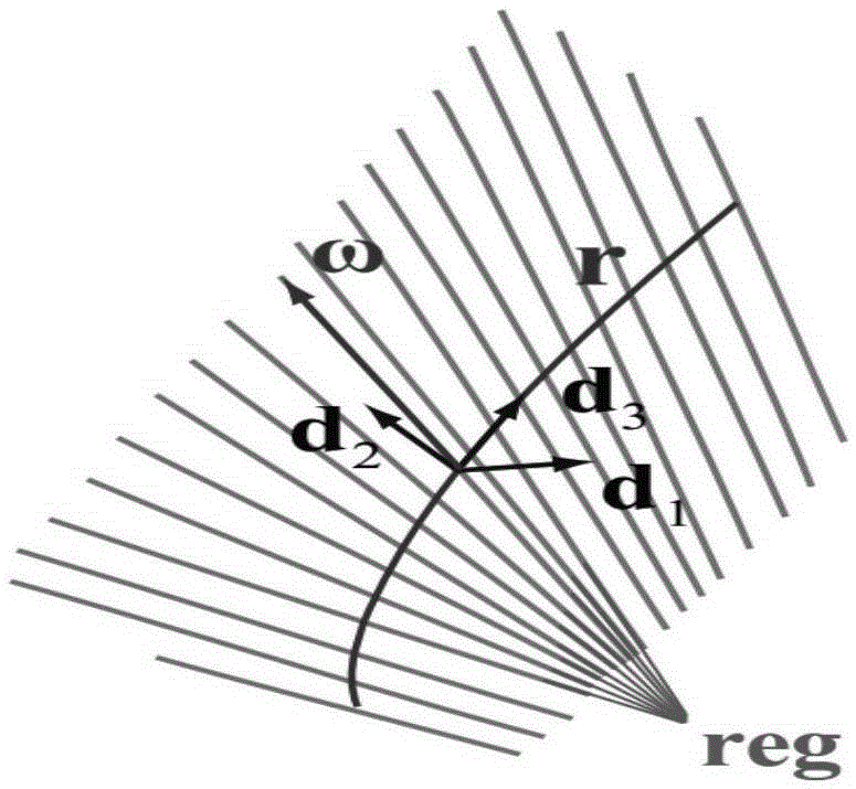 Geometric property descriptive model of banded object which cannot extend, and dynamics simulation method