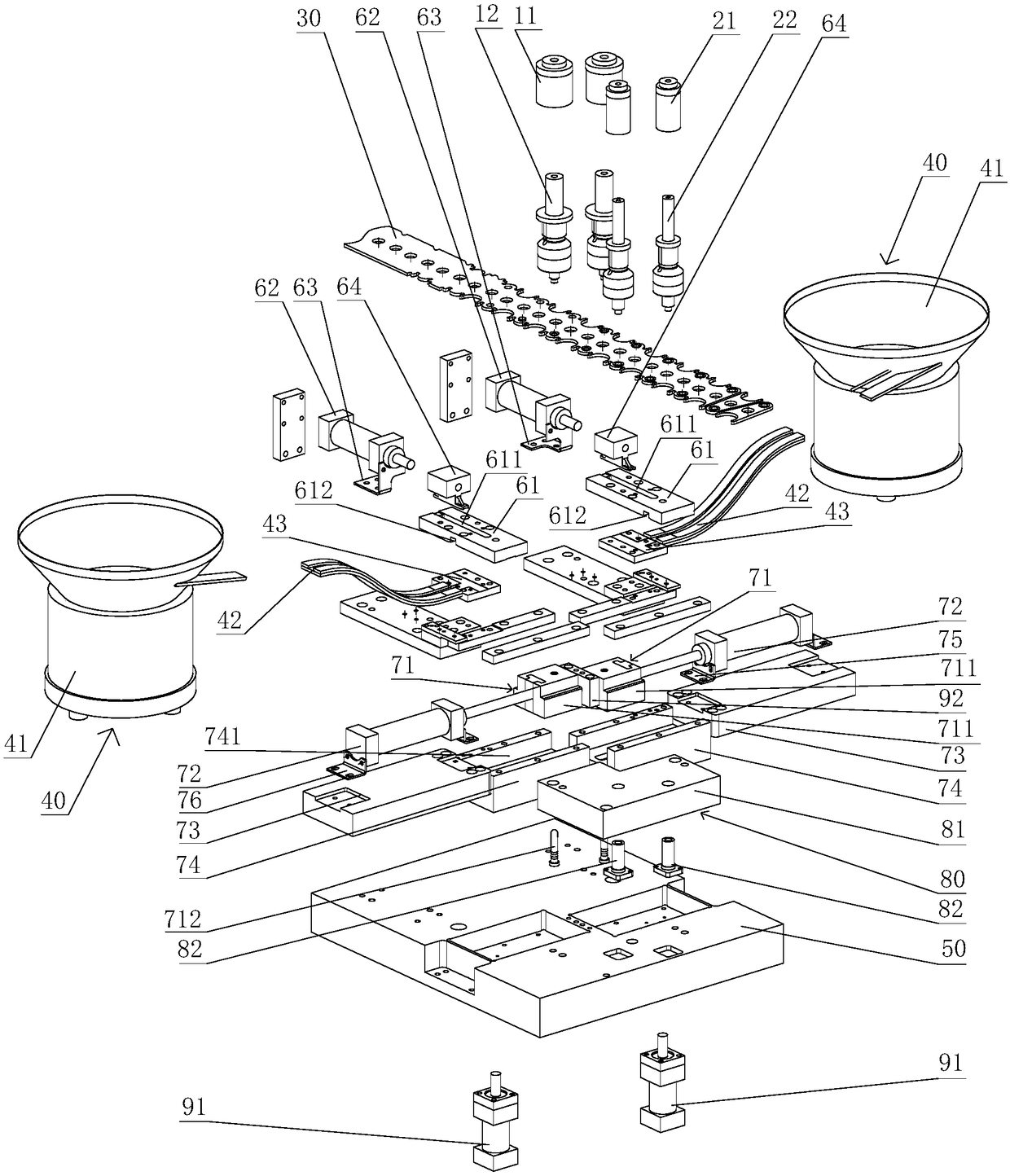 In-mold riveting continuous stamping die and using method thereof