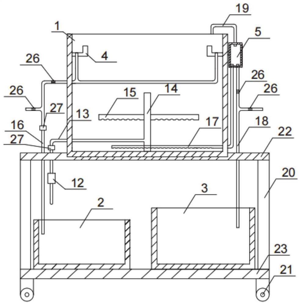 Gravity dehydration experiment teaching device and method