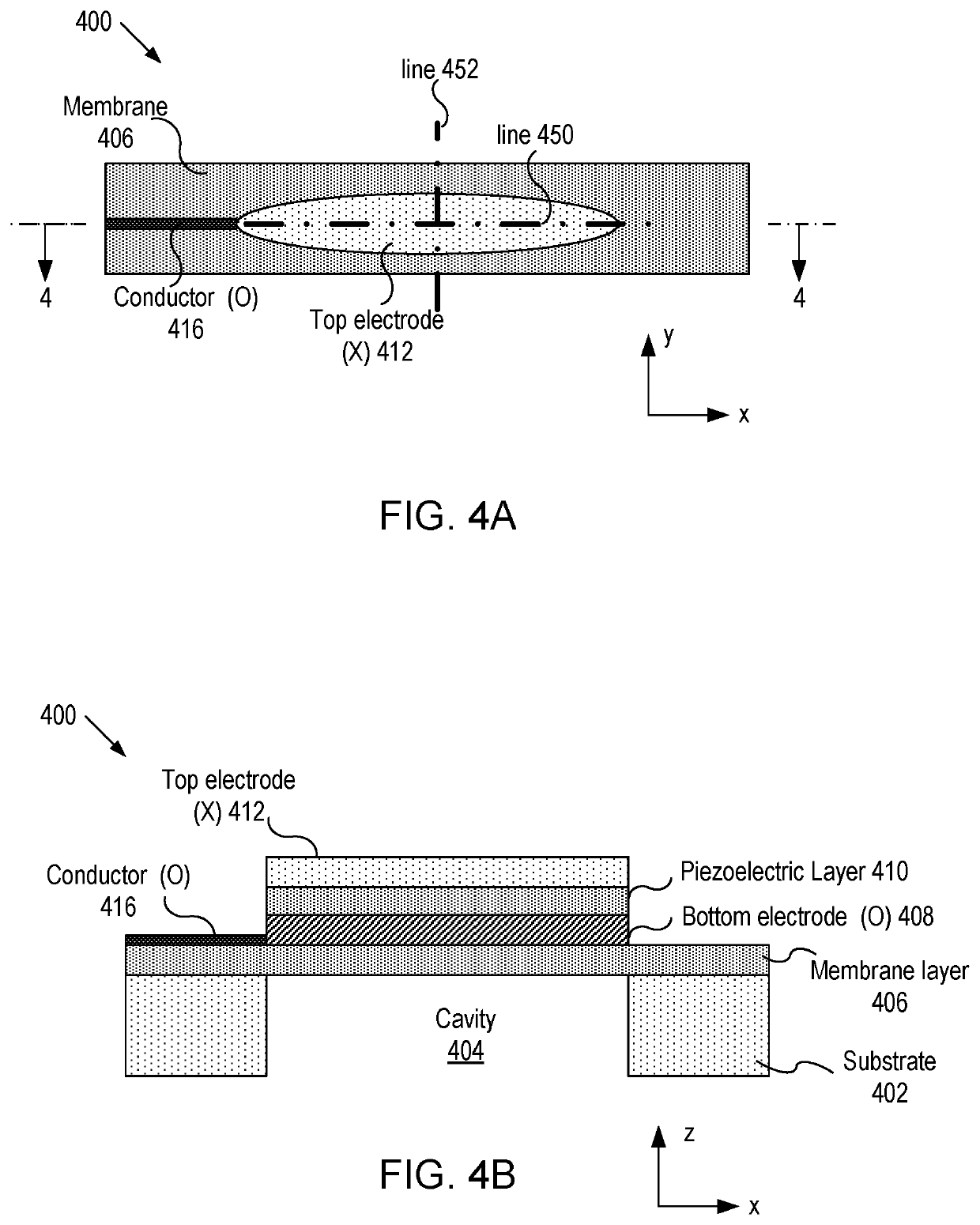 Imaging devices having piezoelectric transceivers