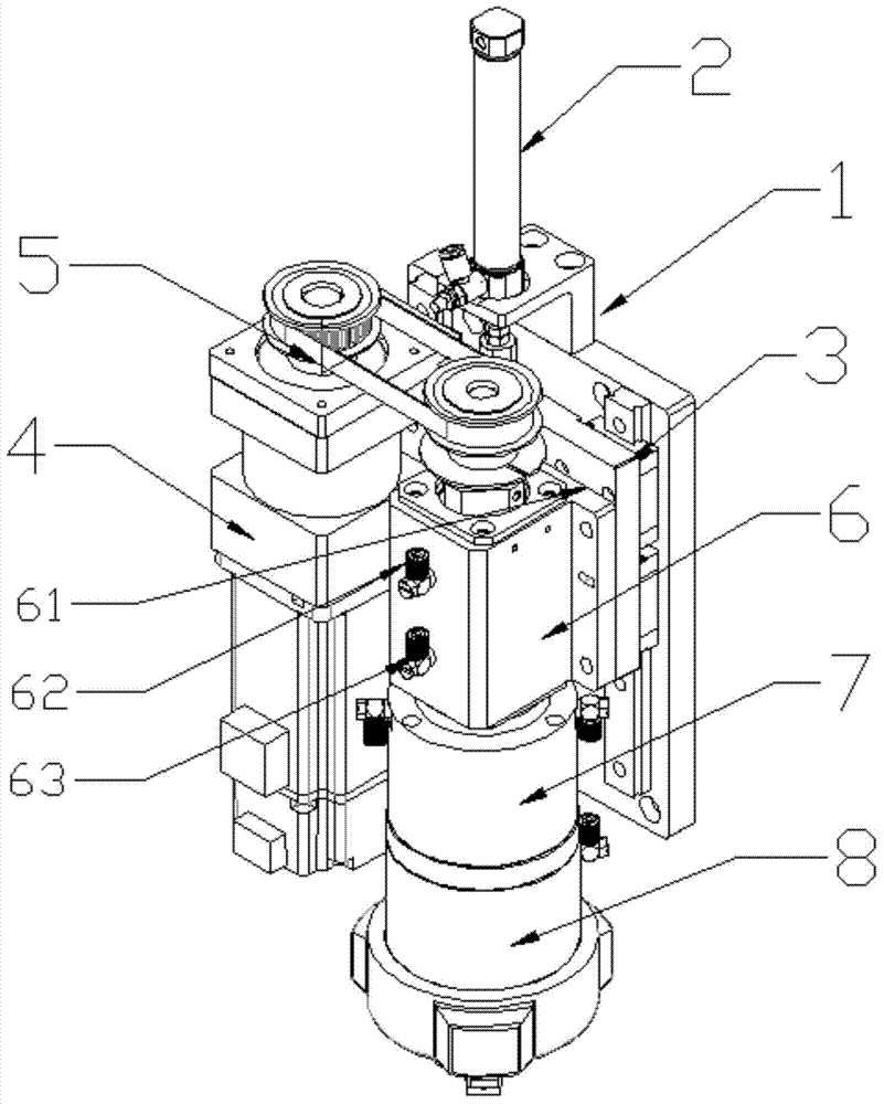 Pneumatically rotary mechanical dismounting arm