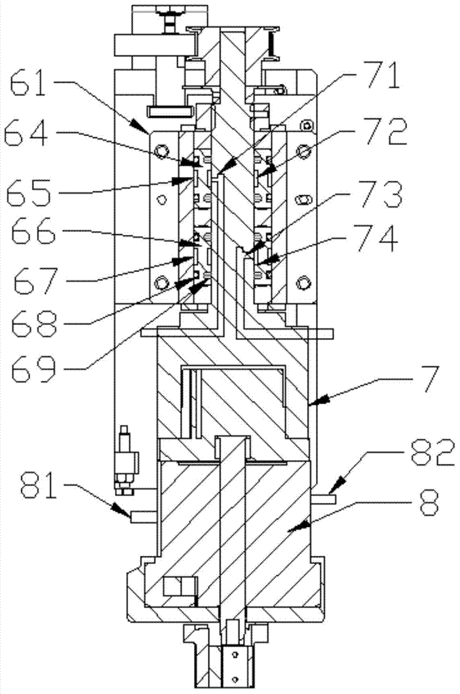 Pneumatically rotary mechanical dismounting arm