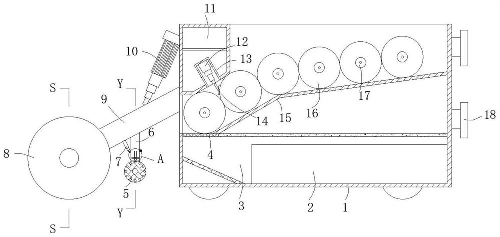 Artificial lawn laying device