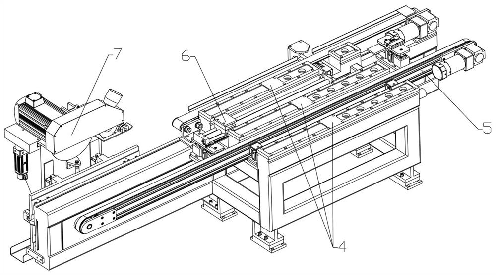 Four-side saw workbench and four-side saw