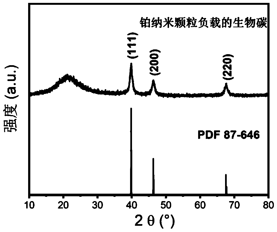 Pt/C-N composite electrocatalytic material with efficient hydrogen evolution performance and preparation method thereof