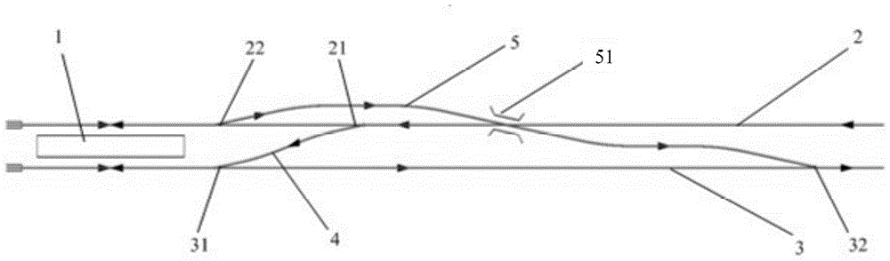 System and method for realizing turnaround in front of urban rail transit stations