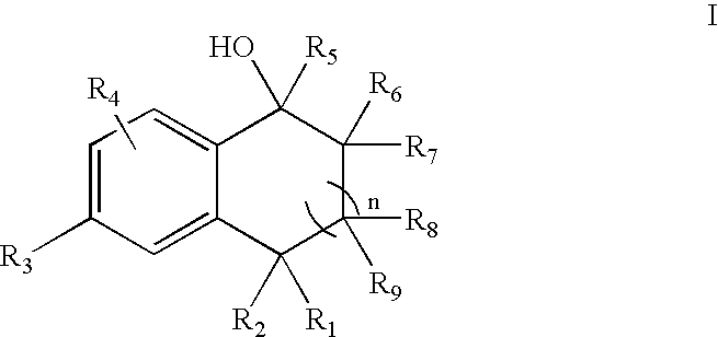 5-Aryl-indan-1-ol and analogs useful as progesterone receptor modulators