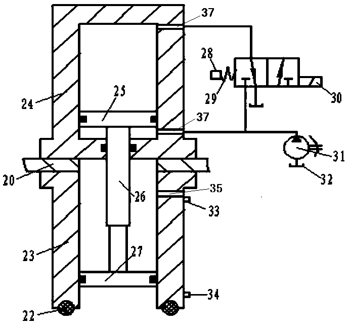 Hydraulic-driving type miniature tapered hole inner surface cavitation shot-blasting system and method