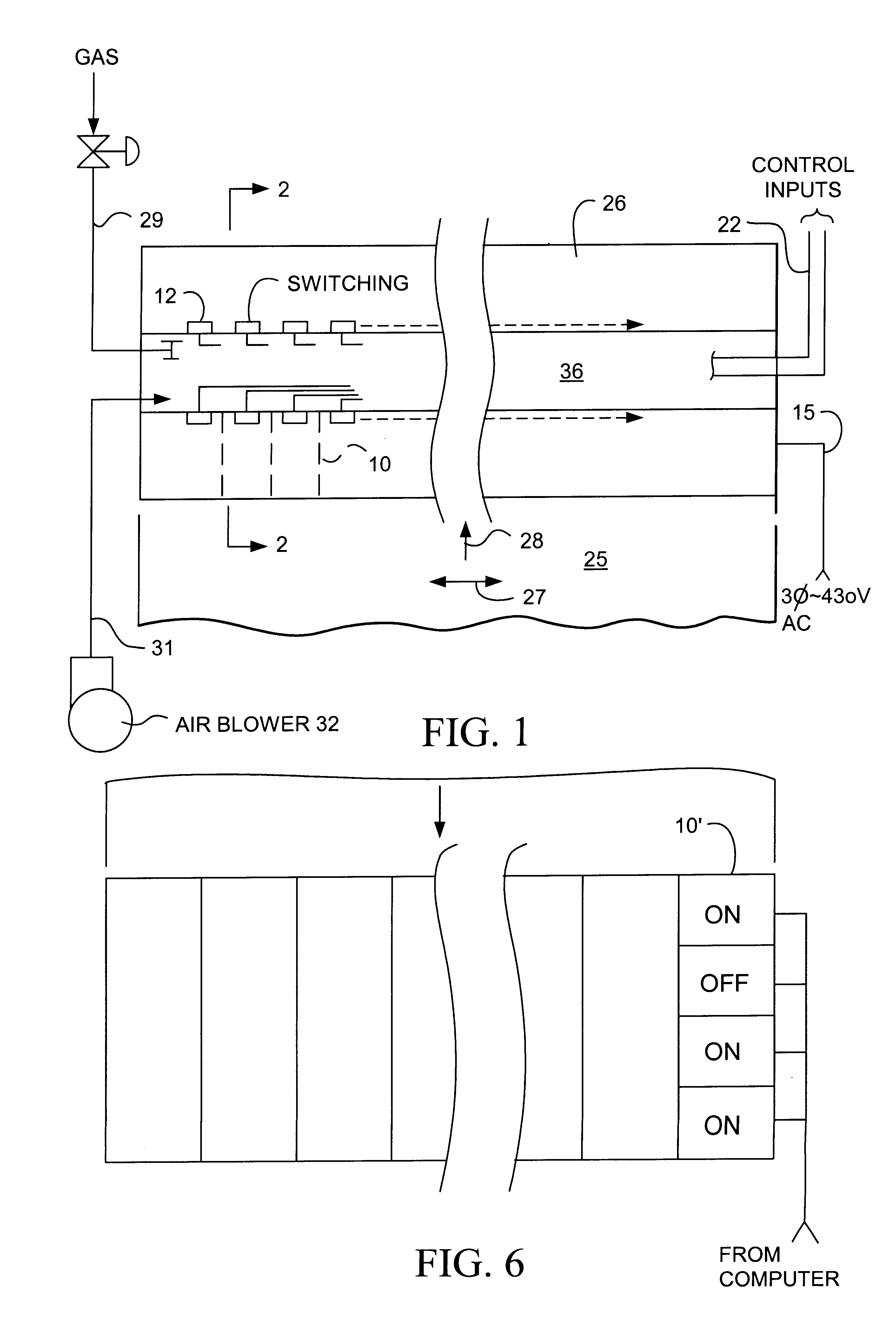 Cross-direction dryer for a machine producing sheet material moving in a machine direction having both gas powered and electric heating portions