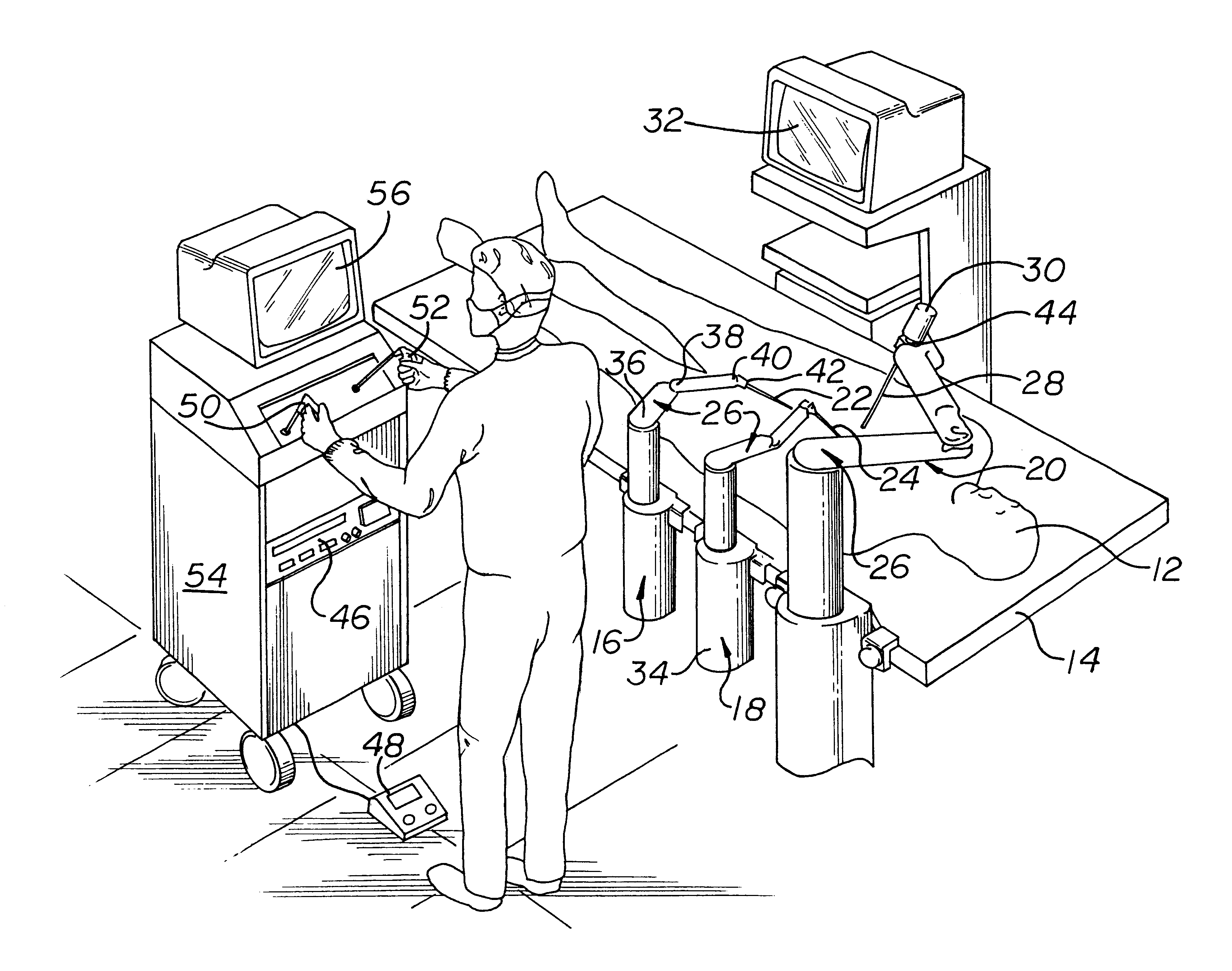 Apparatus for performing minimally invasive cardiac procedures with a robotic arm that has a passive joint and system which can decouple the robotic arm from the input device