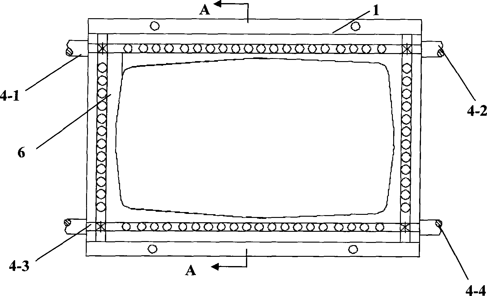 Square blank crystallizer mechanism for magnesium alloy vertical continuous casting