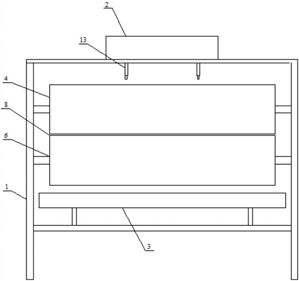 Sheet rolling adhesive-coating device for multi-layer bamboo plywood processing