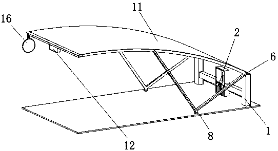 Rainproof device for outdoor parking with parking auxiliary function